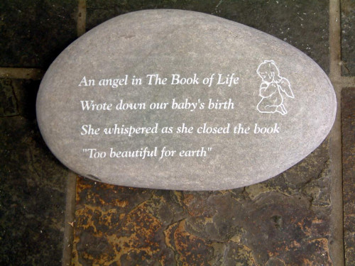 Memorial Stone for a Babys Grave